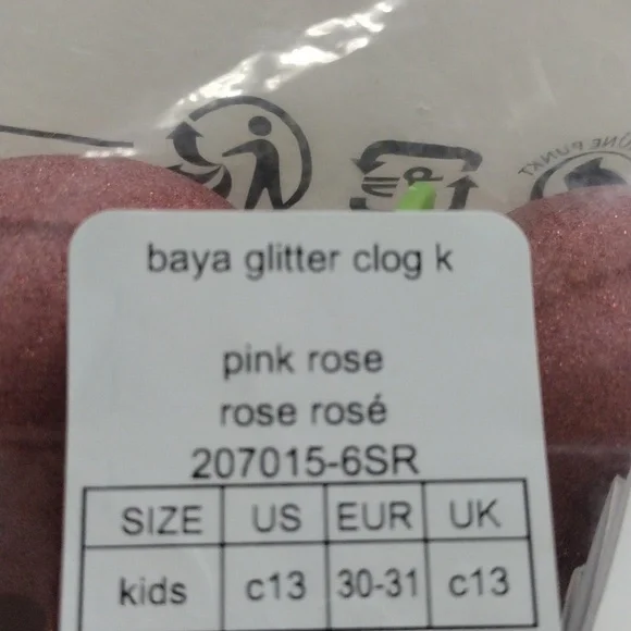 Crocs Girl's Baya Glitter Clog. C13 - Picture 6 of 15